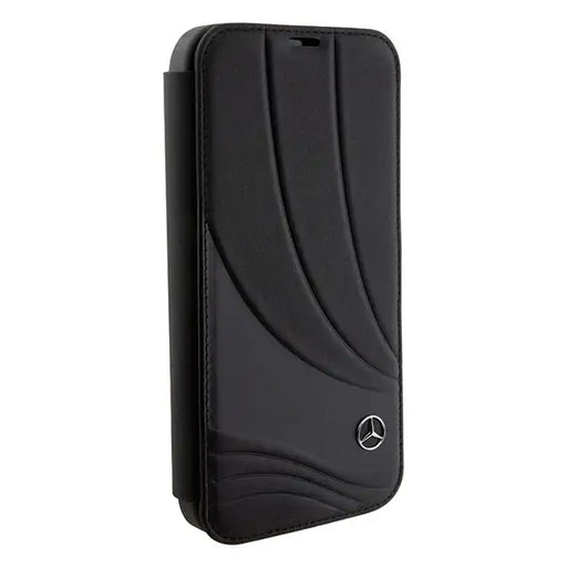 Mercedes Leather Wave Pattern iPhone 15 Pro Case - Black - Cell phone cases and covers<<<HurtelXML