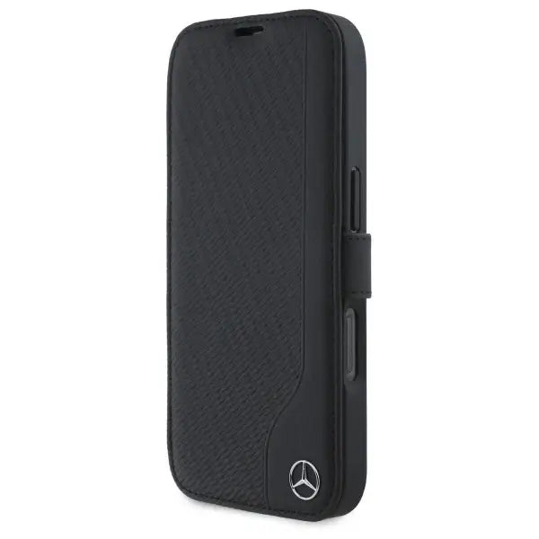 Mercedes Leather Wood Imitation iPhone 16 Pro Case - Black - Cell phone cases and covers<<<HurtelXML