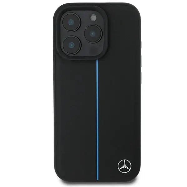 Mercedes MB Blue Line Leather MagSafe Case for iPhone 16 Pro Max - Black - Cell phone cases and covers<<<HurtelXML