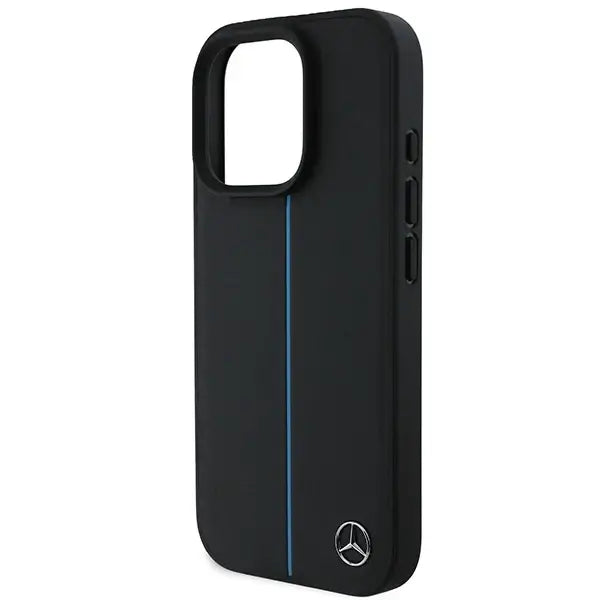 Mercedes MB Blue Line Leather MagSafe Case for iPhone 16 Pro Max - Black - Cell phone cases and covers<<<HurtelXML