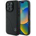 Mercedes MB Curved Stitches Leather iPhone 16 Pro Max Case - Black - Cell phone cases and covers<<<HurtelXML