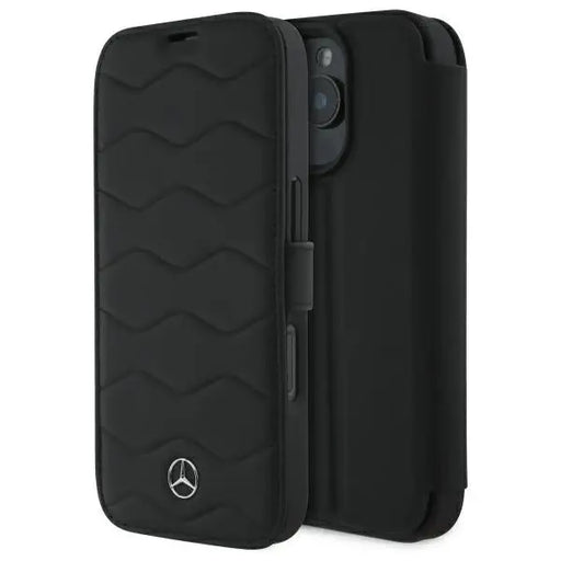Mercedes MB Waves Leather Case for iPhone 16 Pro Max - Black - Cell phone cases and covers<<<HurtelXML