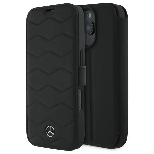 Mercedes MB Waves Leather Case for iPhone 16 Pro Max - Black - Cell phone cases and covers<<<HurtelXML