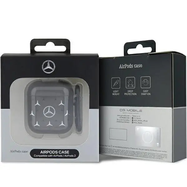 Mercedes MEA28DPMGS AirPods 1/2 cover black/black Large Star Pattern - Cell phone cases and covers<<<HurtelXML