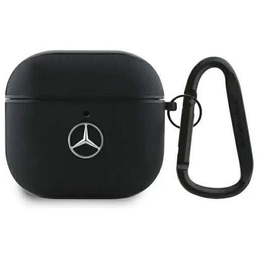 Mercedes MEA4CSLBK AirPods 4 cover black/black Leather Metal Logo - Cell phone cases and covers<<<HurtelXML