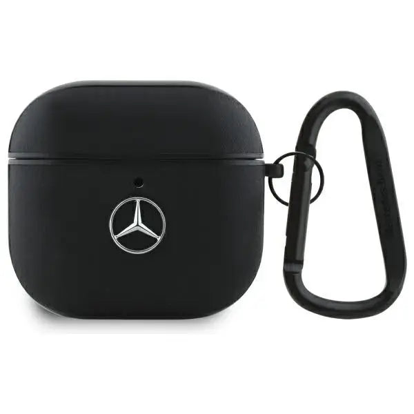 Mercedes MEA4CSLBK AirPods 4 cover black/black Leather Metal Logo - Cell phone cases and covers<<<HurtelXML