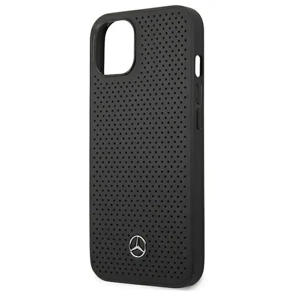 Mercedes MEHCP13MDELBK iPhone 13 6,1’’ czarny/black hardcase Leather Perforated - Cell phone cases