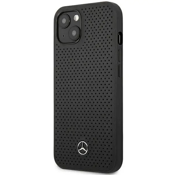 Mercedes MEHCP13MDELBK iPhone 13 6,1’’ czarny/black hardcase Leather Perforated - Cell phone cases