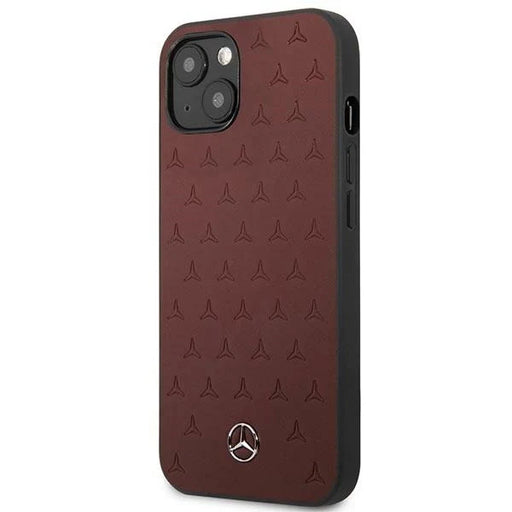 Mercedes MEHCP13MPSQRE iPhone 13 6,1’’ czerwony/red hardcase Leather Stars Pattern - Cell phone cases