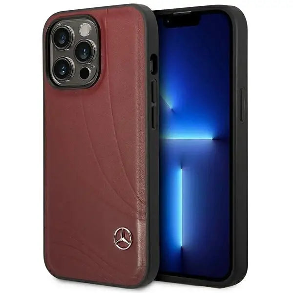 Mercedes MEHCP14L8ROLR iPhone 14 Pro 6.1’’ black/black hardcase Leather Wave Pattern - Cell phone cases