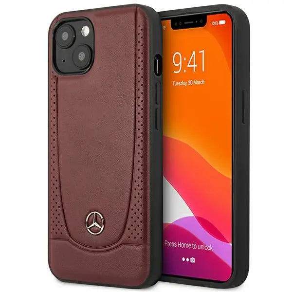 Mercedes MEHCP14MARMRE iPhone 14 Plus 6.7 ’red / red hardcase Leather Urban Bengale - Cell phone cases