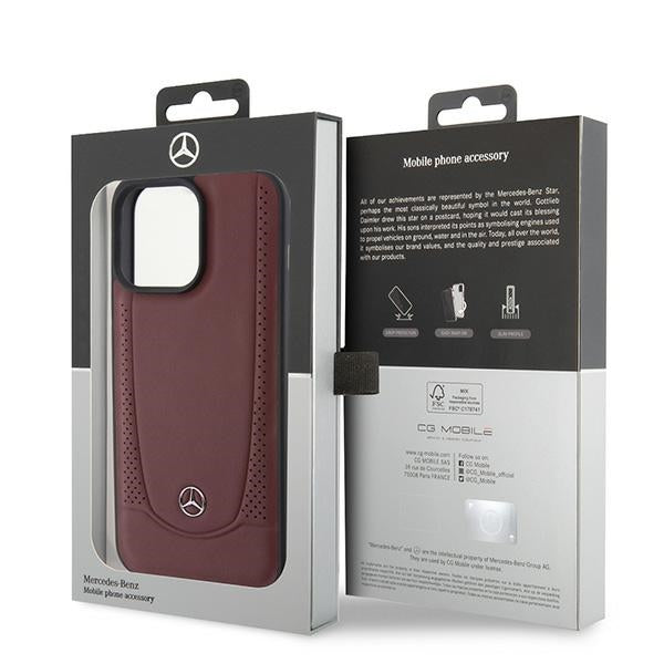 Mercedes MEHCP15LARMRE iPhone 15 Pro 6.1’’ red/red hardcase Leather Urban Bengale - Cell phone cases