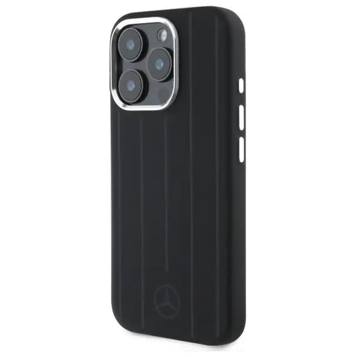 Mercedes MEHMP16L23SUVSK iPhone 16 Pro 6.3’’ black/black hardcase Silicone Vertical Tonal Stripes MagSafe - Cell phone
