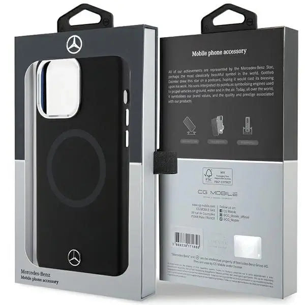 Mercedes Silicone Bicolor MagSafe case for iPhone 15 Pro - black - Cell phone cases and covers<<<HurtelXML