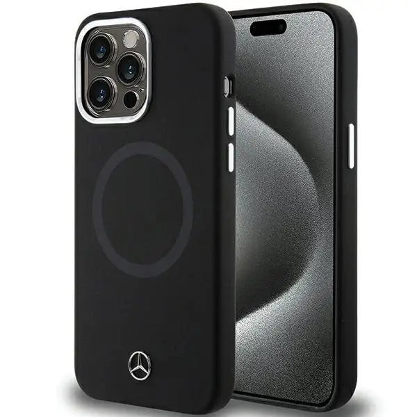 Mercedes Silicone Bicolor MagSafe case for iPhone 15 Pro - black - Cell phone cases and covers<<<HurtelXML