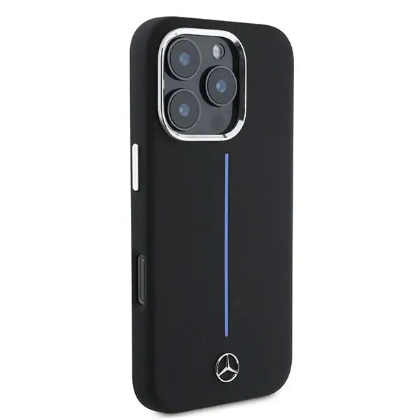 Mercedes Silicone Blue Stripe MagSafe Case for iPhone 16 Pro Max - Black - Cell phone cases and covers<<<HurtelXML