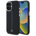 Mercedes Silicone Blue Stripe MagSafe iPhone 16 Case - Black - Cell phone cases and covers<<<HurtelXML