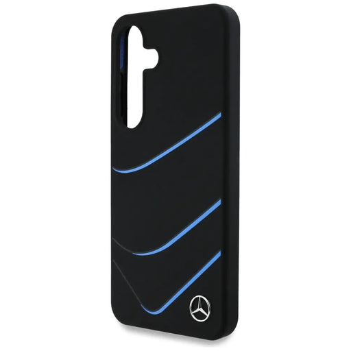 Mercedes Silicone Contrasted Curves MagSafe Case for Samsung Galaxy S25 - Black - Cell phone cases
