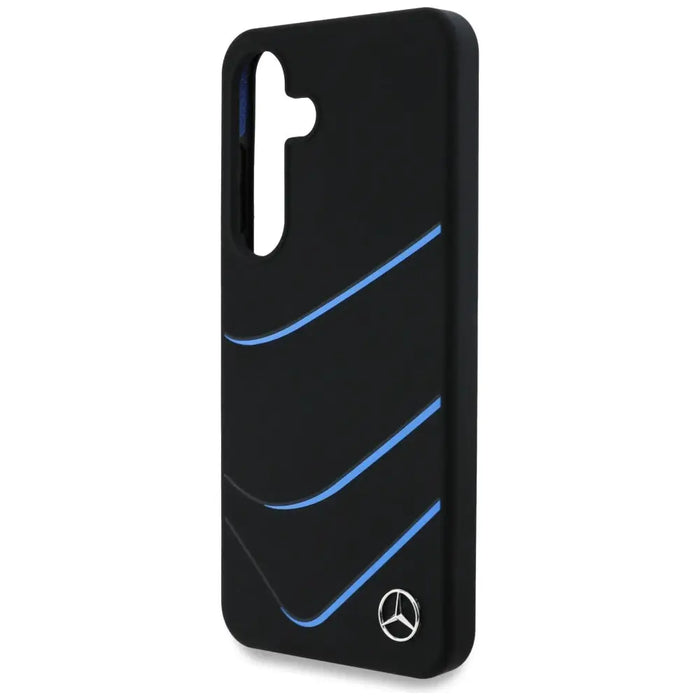 Mercedes Silicone Contrasted Curves MagSafe Case for Samsung Galaxy S25 - Black - Cell phone cases