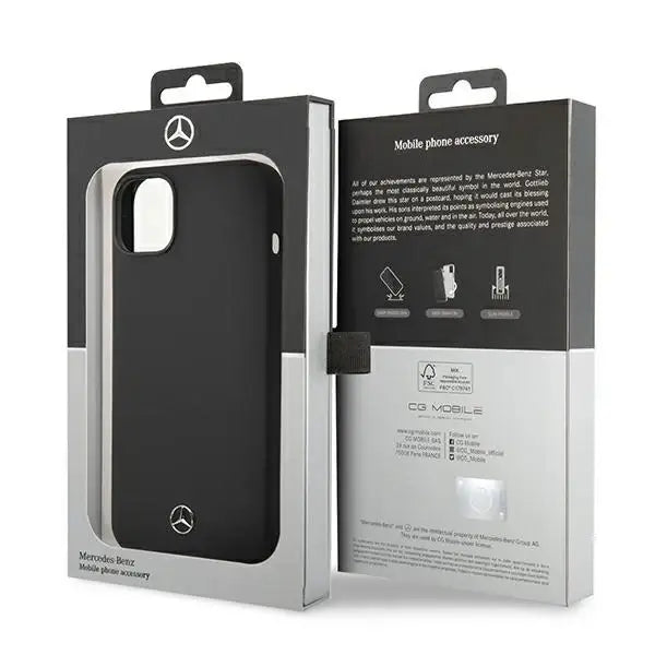 Mercedes Silicone Line case for iPhone 14 - black - Cell phone cases and covers<<<HurtelXML