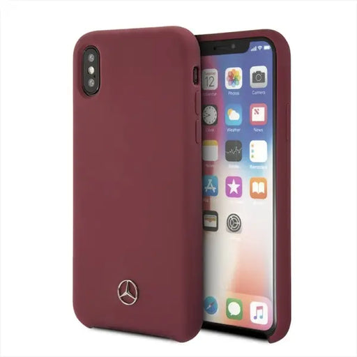 Mercedes Silicone Line iPhone X/XS Case - Red - Cell phone cases and covers<<<HurtelXML