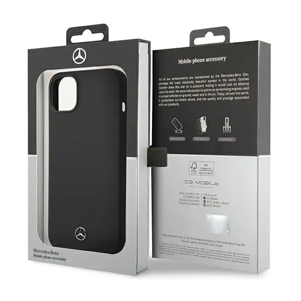 Mercedes Silicone Line MagSafe case for iPhone 14 - black - Cell phone cases and covers<<<HurtelXML