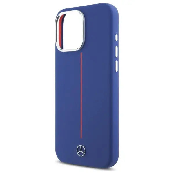 Mercedes Silicone Red Stripe MagSafe Case for iPhone 16 Pro Max - Navy Blue - Cell phone cases and covers<<<HurtelXML