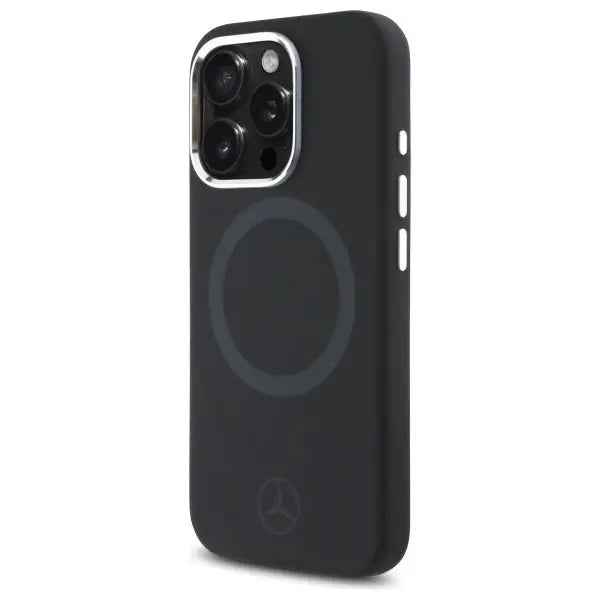 Mercedes Silicone Tonal Logo MagSafe iPhone 16 Pro Case - Black - Cell phone cases and covers<<<HurtelXML