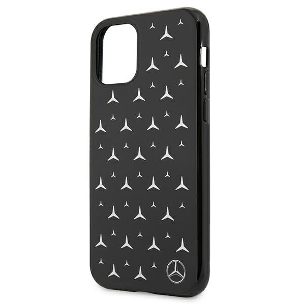 Mercedes Silver Stars Pattern Case for iPhone 11 / Xr - Black - Cell phone cases and covers<<<HurtelXML