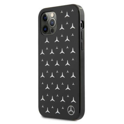 Mercedes Silver Stars Pattern Case for iPhone 12 / iPhone 12 Pro - Black - Cell phone cases and covers<<<HurtelXML