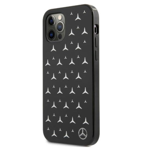Mercedes Silver Stars Pattern Case for iPhone 12 Pro Max - Black - Cell phone cases and covers<<<HurtelXML