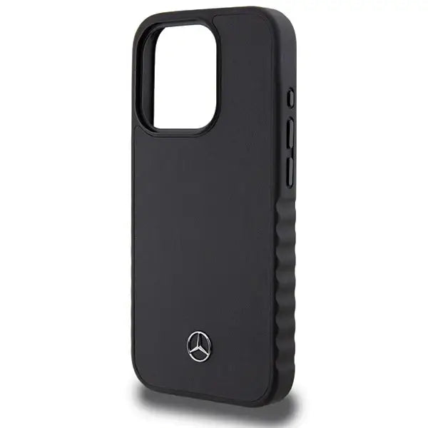 Mercedes Smooth Leather case for iPhone 15 Pro - black - Cell phone cases and covers<<<HurtelXML