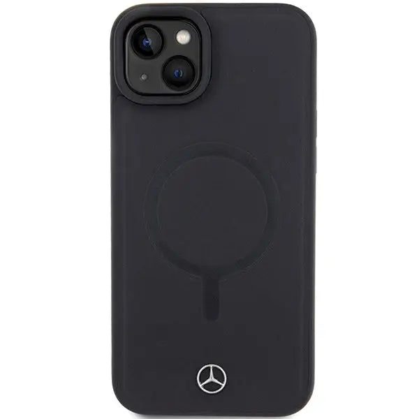 Mercedes Smooth Leather MagSafe case for iPhone 15 Plus - black - Cell phone cases and covers<<<HurtelXML