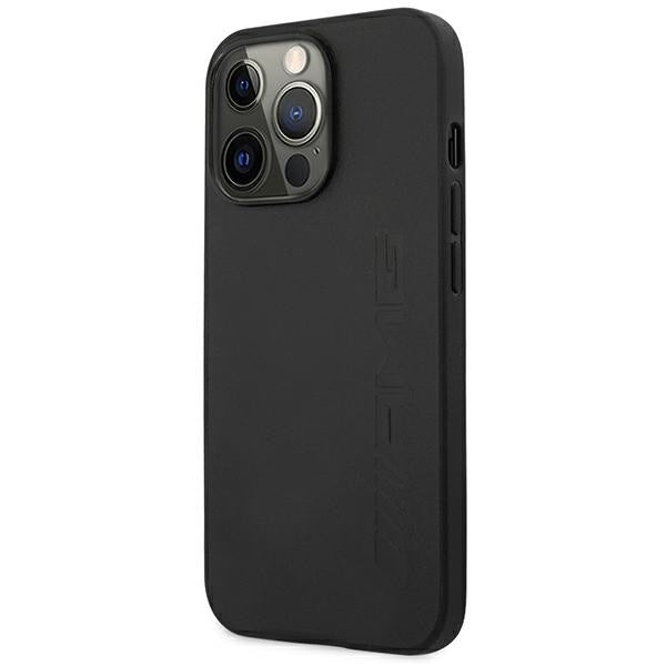 AMG AMHCP14XDOLBK iPhone 14 Pro Max 6.7 "black / black hardcase Leather Hot Stamped