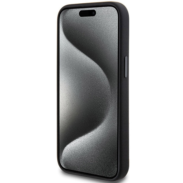 AMG Silicone Large Rhombuses Pattern MagSafe Case for iPhone 15/14/13 - Black