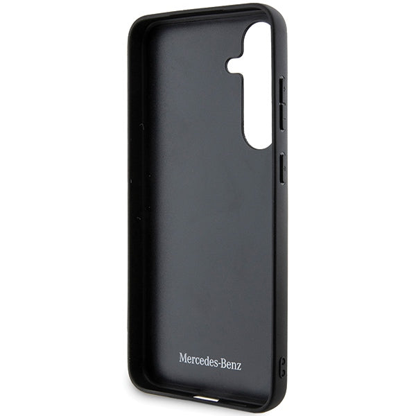 Mercedes Leather Curved Stitches case for Samsung Galaxy S24 - black