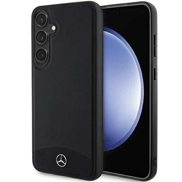 Mercedes Leather Textured &amp; Plain MagSafe case for Samsung Galaxy S24 - black