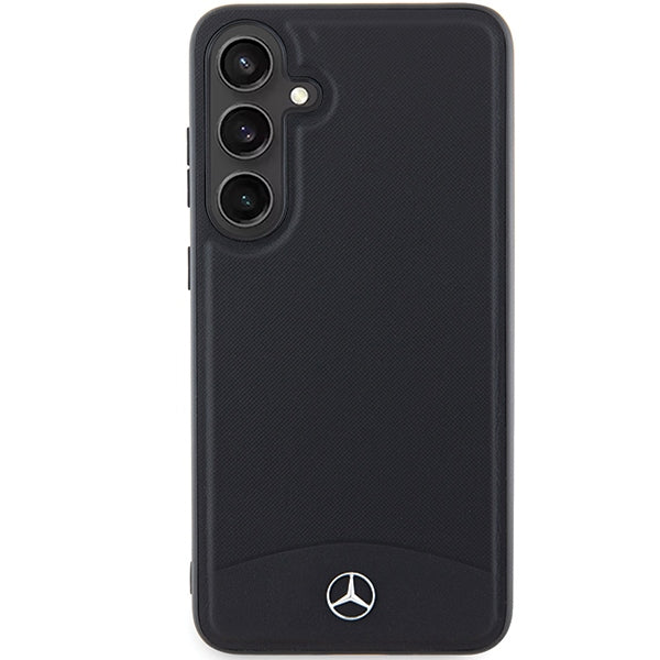 Mercedes Leather Textured &amp; Plain MagSafe case for Samsung Galaxy S24 - black
