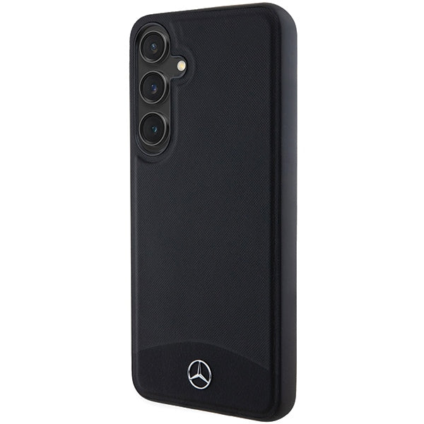 Mercedes Leather Textured &amp; Plain MagSafe case for Samsung Galaxy S24 - black