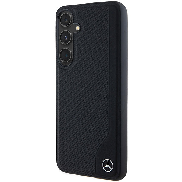 Mercedes Leather Debossed Line MagSafe case for Samsung Galaxy S24 - black