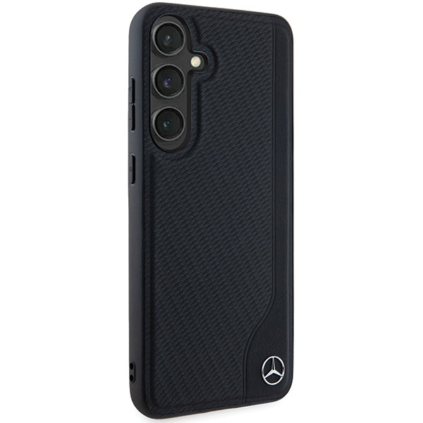 Mercedes Leather Debossed Line MagSafe case for Samsung Galaxy S24 - black