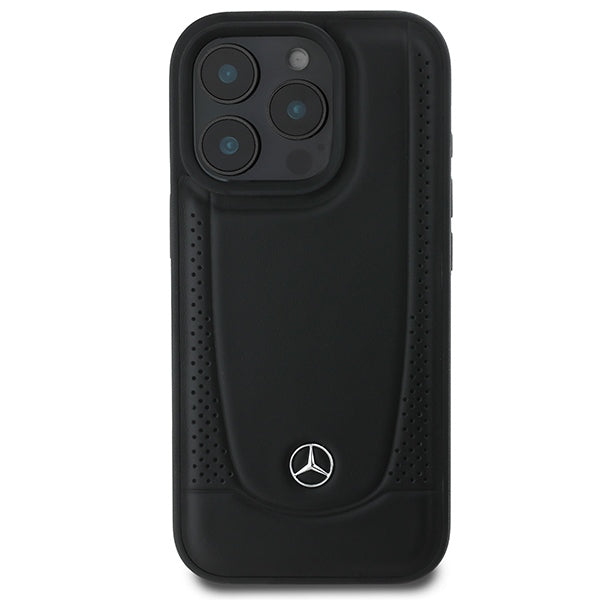 Mercedes Leather Urban Case for iPhone 16 Pro Max - Black