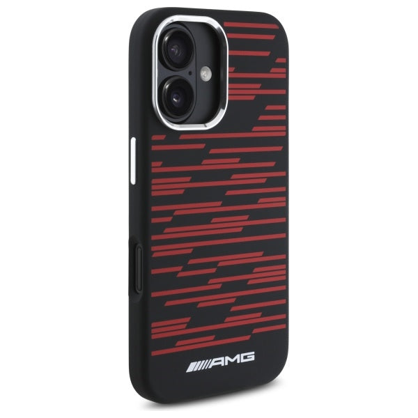 AMG Silicone Graphics MagSafe case for iPhone 16 - black