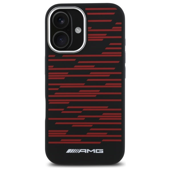 AMG Silicone Graphics MagSafe case for iPhone 16 - black