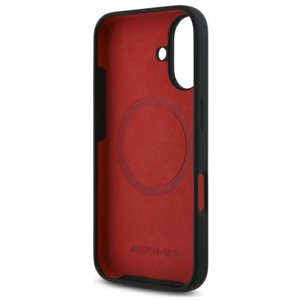 AMG Checkered Flag Pattern MagSafe iPhone 16 Case - Black