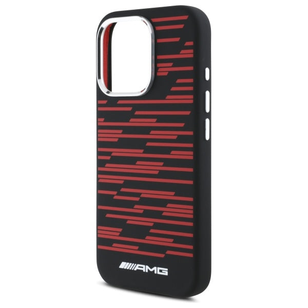 AMG Silicone Graphics MagSafe Case for iPhone 16 Pro Max - Black