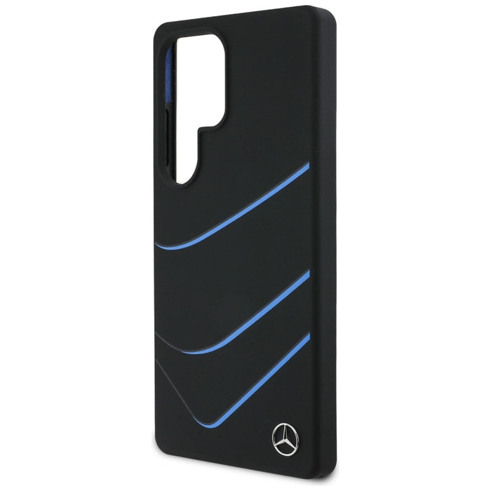 Mercedes Silicone Contrasted Curves MagSafe Case for Samsung Galaxy S25 Ultra - Black