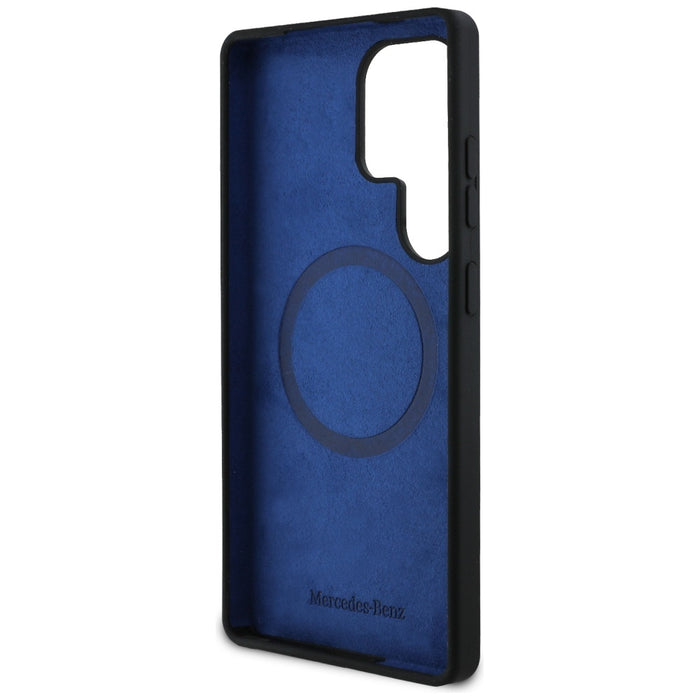 Mercedes Silicone Contrasted Curves MagSafe Case for Samsung Galaxy S25 Ultra - Black