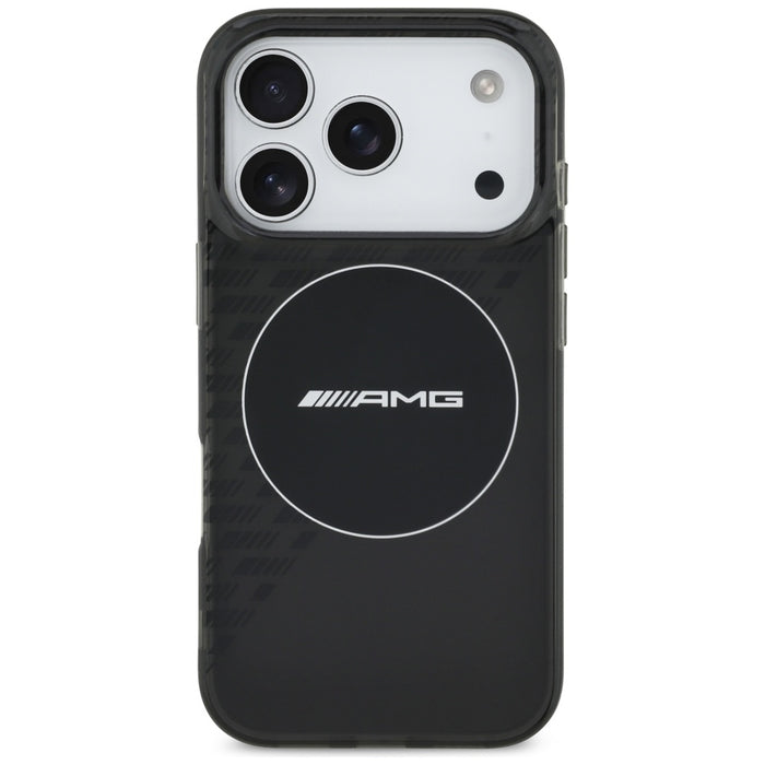 AMG Double Layer Transparent Smocked MagSafe Case for iPhone 17 Pro - Black