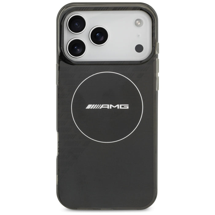 AMG Double Layer Transparent Smocked MagSafe Case for iPhone 17 Pro Max - Black